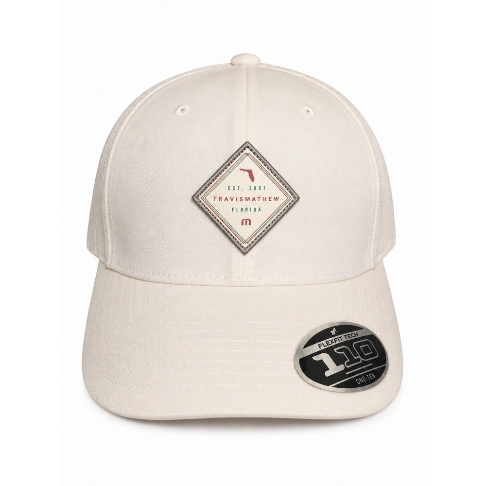 TravisMathew Loan Shark Florida Snapback Golf Hat White